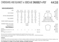 Knitting Pattern - Sirdar 4438 - Snuggly 4 Ply - Cardigans & Blanket